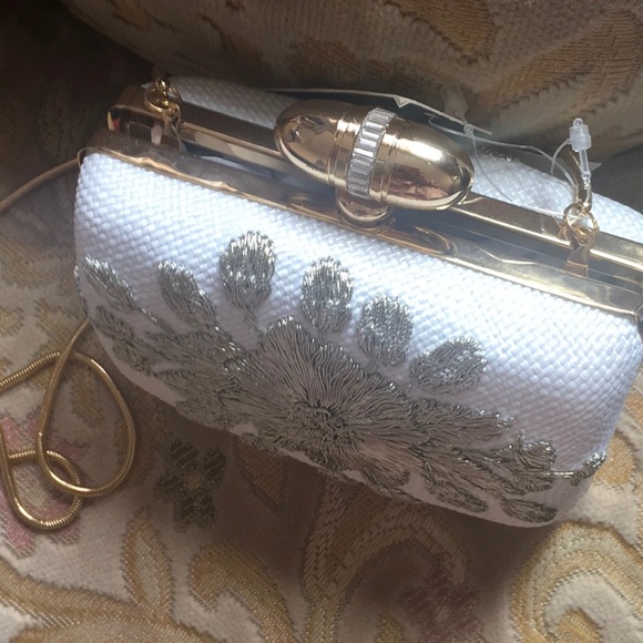 Franchi Evening white bag brand new - Picture 11 of 12
